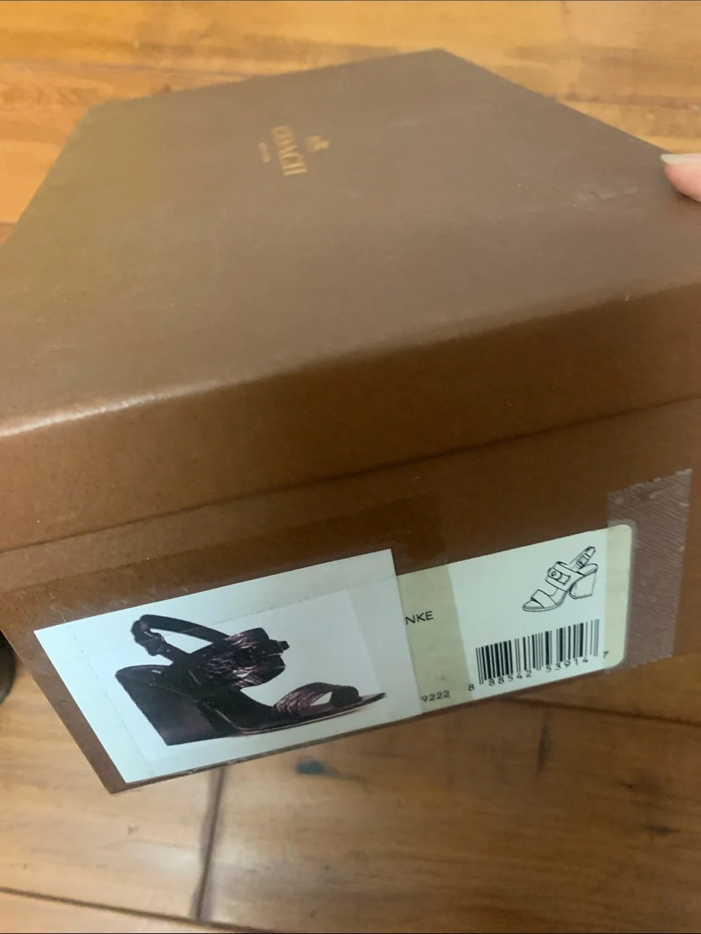 Coach Black High Heels Sandals Shoes Size 6 ankle buckle closure- Dennis